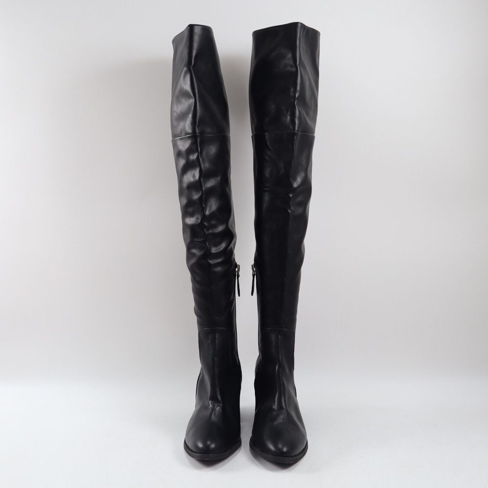 🔥NEW BP. Luke Over the Knee Boots Side Zip Faux Leather Heeled, Black, 7M US🔥 - Picture 4 of 11